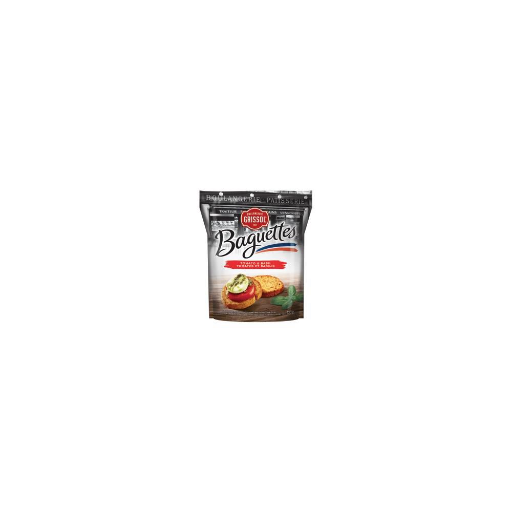 Grissol Crispy Tomato Basil Baguette Bread, 120 G -- 12 Per Case