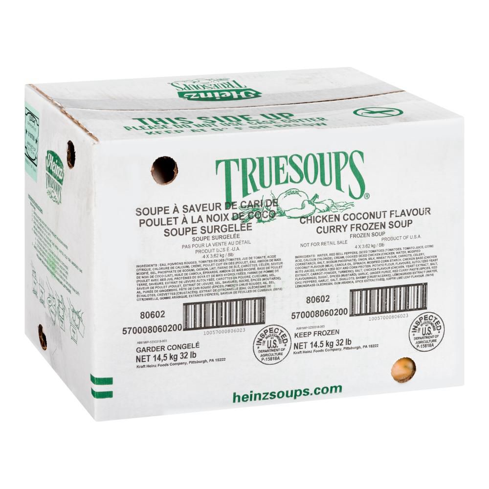 True Soups Soupe De Poulet Au Curry Et À La Noix De Coco, 3,63 Kg -- 4 Par Boîte