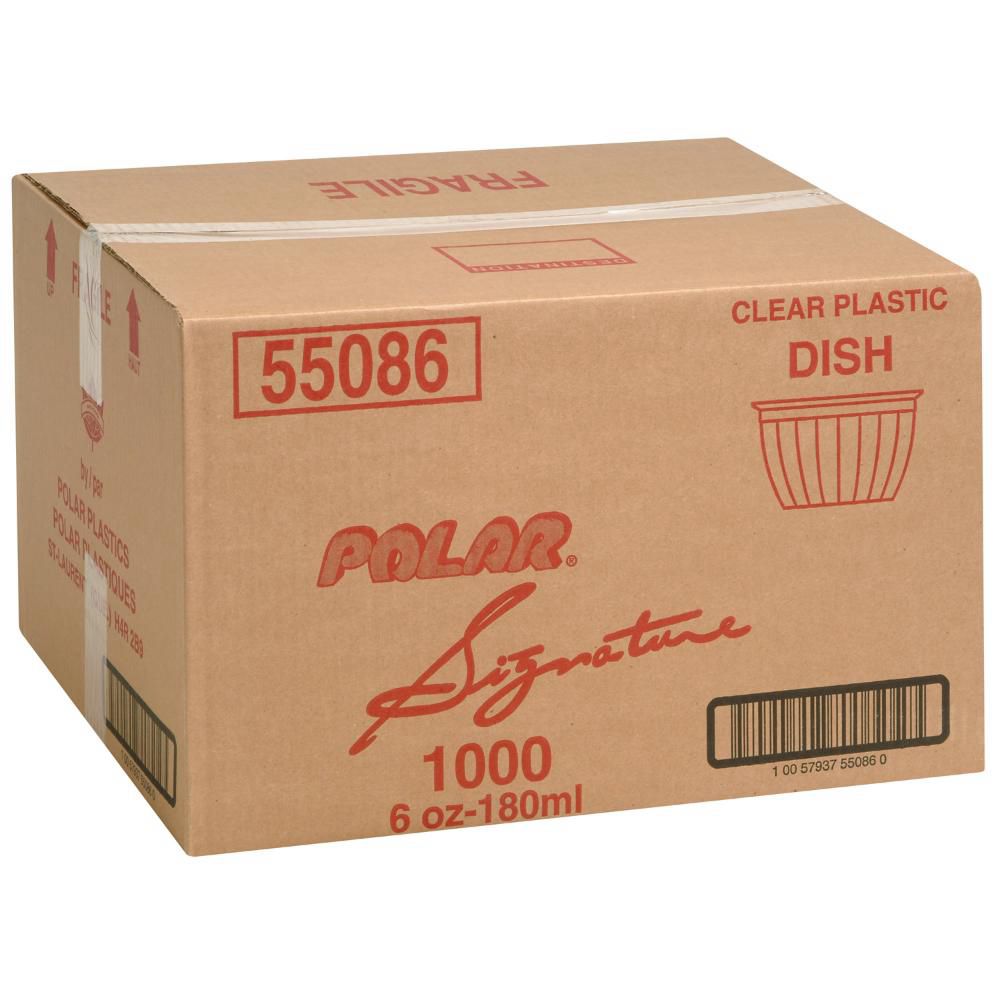 Polar Pak Bol À Dessert Transparent En Polystyrène Signature De 6 Oz, 50 Unités -- 20 Par Boîte