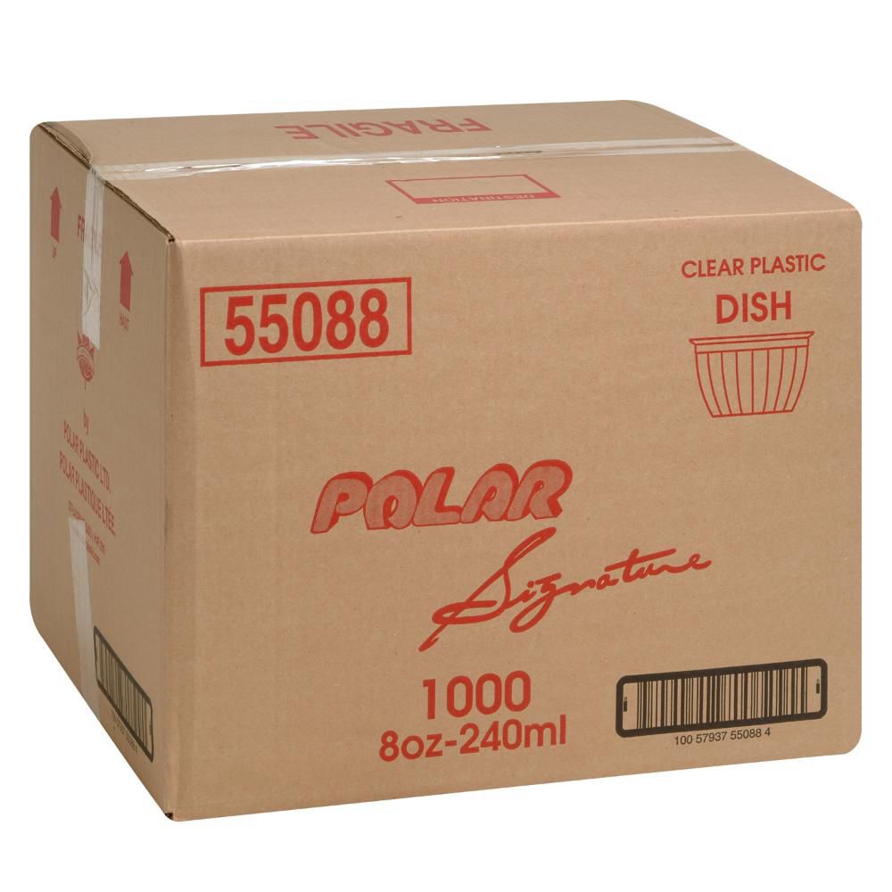 Polar Pak Bol À Dessert Transparent En Polystyrène Signature De 8 Oz, 50 Unités -- 20 Par Boîte