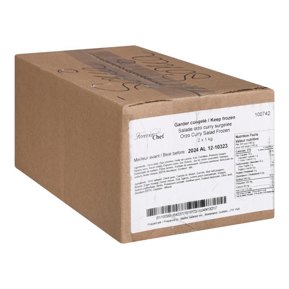 Forever Chef Salade D'orzo Et De Curry, 1 Kg -- 2 Par Boîte