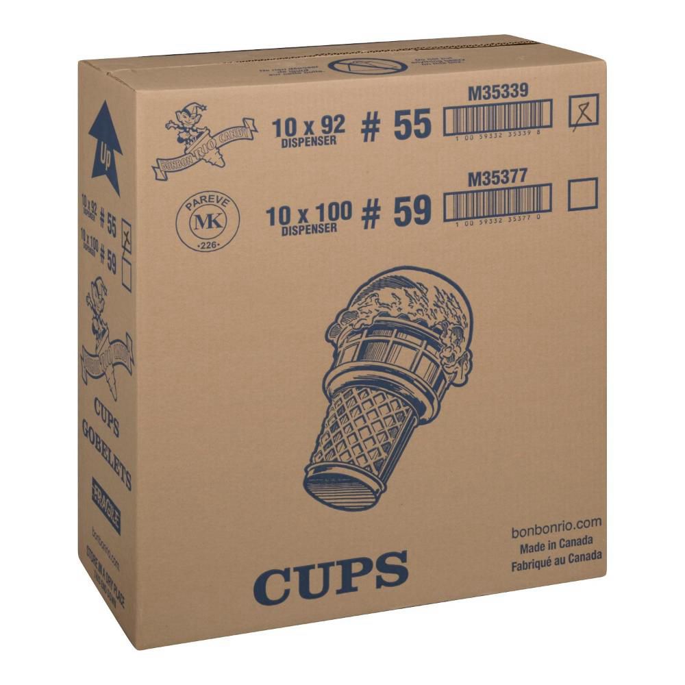 Bonbons Rio Number 55 Ice Cream Cone, 368 G -- 10 Per Case