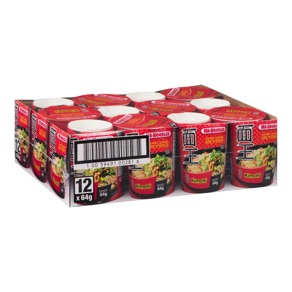 Mr. Noodles Spicy Kimchi Noodle Cup, 64 G -- 12 Per Case