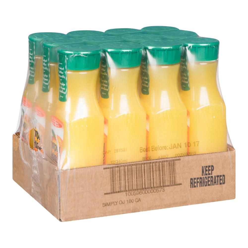 Simply Pulp Free Orange Juice, 340 Ml -- 12 Per Case
