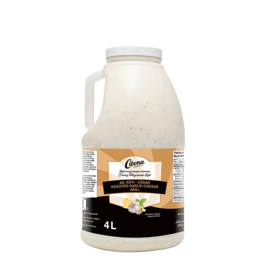 Cibona Roasted Garlic Caesar Aioli, 4 L -- 6 Per Case