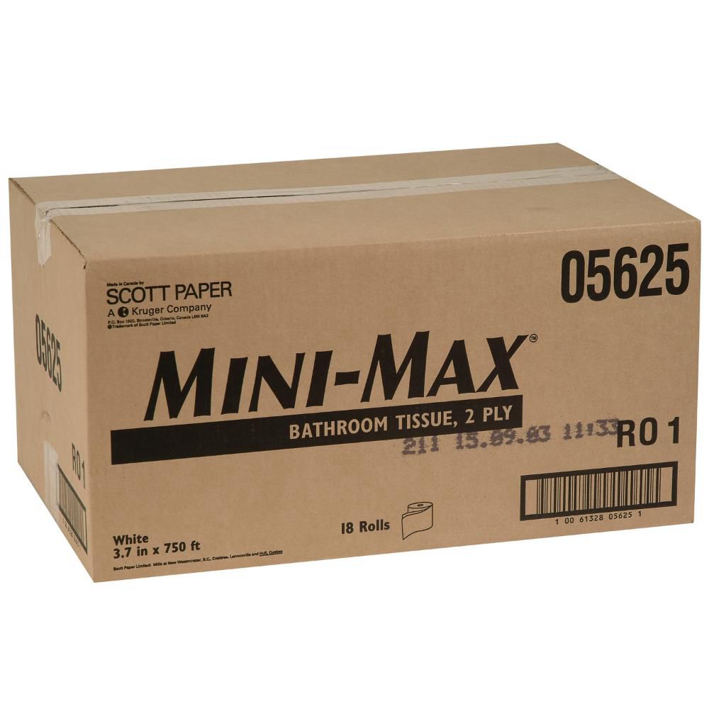 Mini Max 2 Ply Bathroom Tissue, 3.7 In X 750 Ft -- 18 Per Case