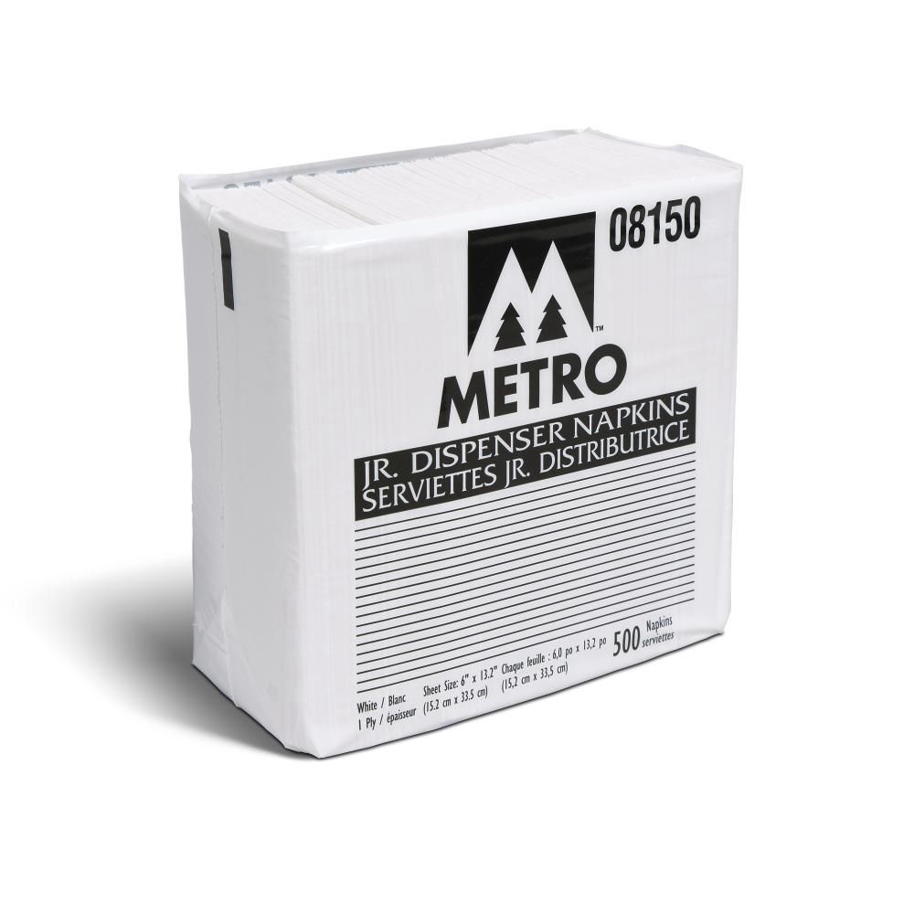 Esteem 1 Ply White Junior Dispenser Napkin, 500 Count -- 18 Per Case