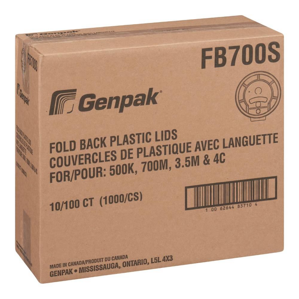 Genpak Plastic Fold Back Lid For 3.5/4 Oz Foam Cup, 100 Count -- 10 Per Case
