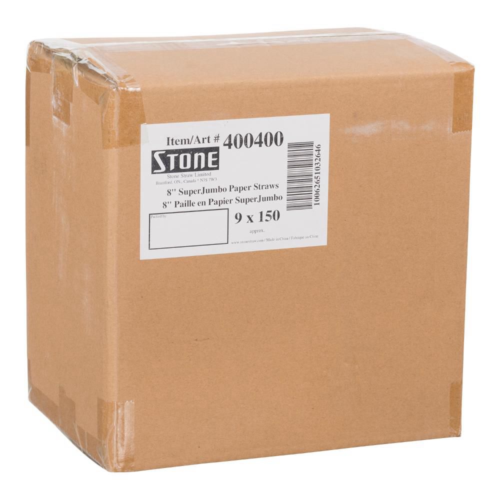 Stone Straw Assorted Color Super Jumbo Paper Straw, 8 In -- 9 Per Case