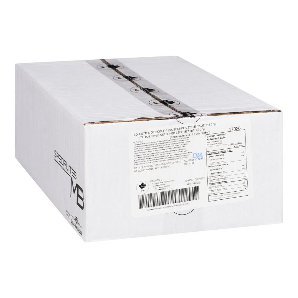 Specialites Mb 25 G Italian Seasonned Beef Meatballs, 4.54 Kg