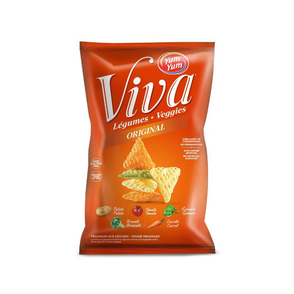 Viva Chips De Pommes De Terre Triangulaires Aux 5 Légumes, 150 G -- 15 Par Caisse