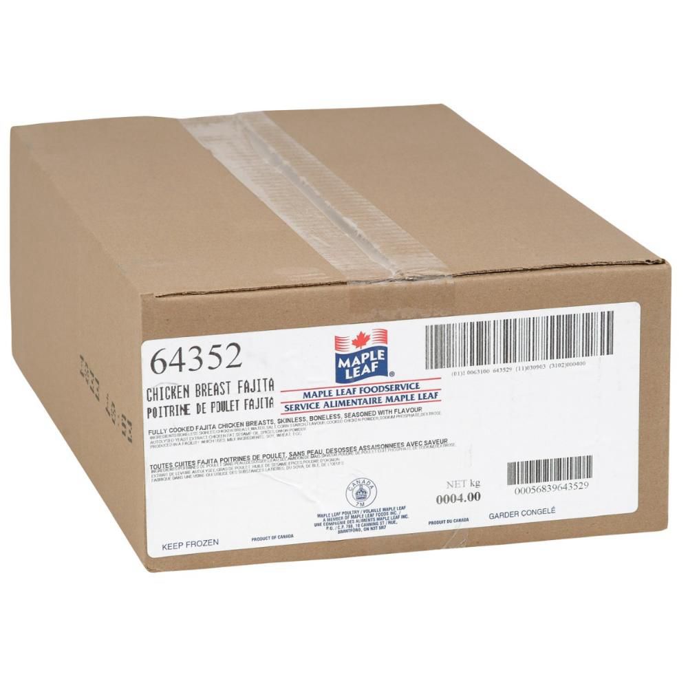 Maple Leaf Lanières De Poitrine De Poulet Cuites, 4 Kg -- 6 Par Caisse