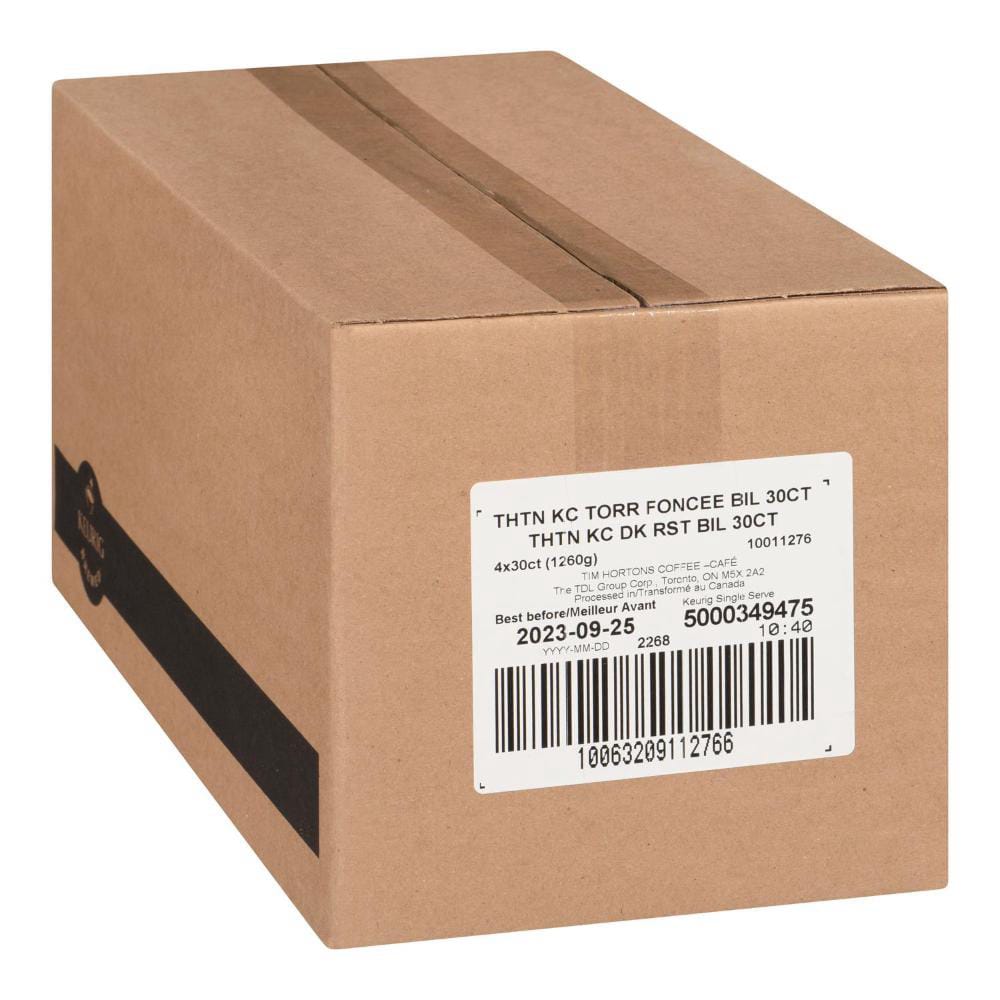 Tim Hortons Dark Roast K Cup Coffee Capsules, 30 Count -- 4 Per Case