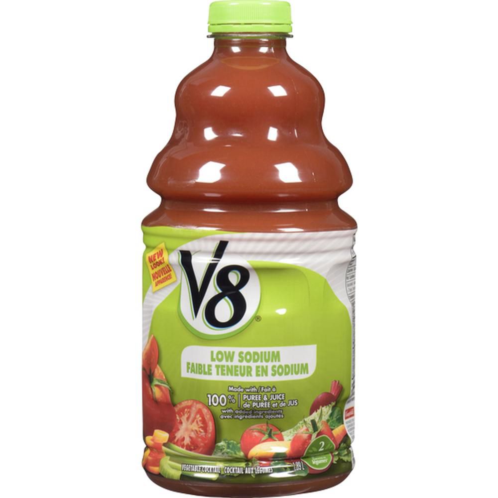 V8 Cocktail De Jus De Légumes À Faible Teneur En Sodium, 1,89 L -- 8 Par Boîte