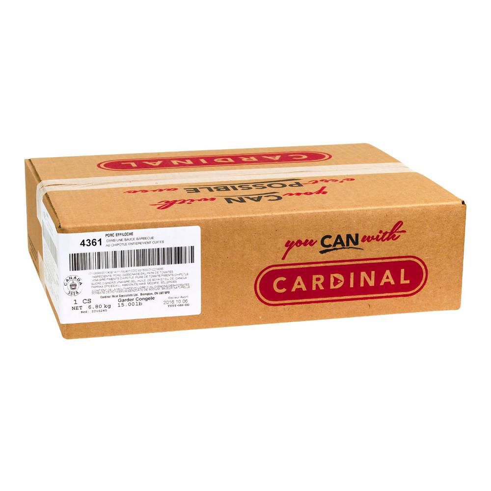 Cardinal Porc Effiloché Entièrement Cuit Avec Sauce Barbecue Chipotle, 1,02 Kg -- 6 Par Caisse