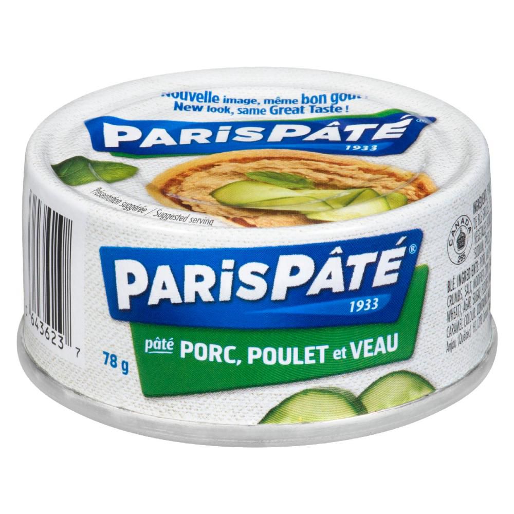 Paris Pate Pork Chicken Veal, 78 G -- 24 Per Case