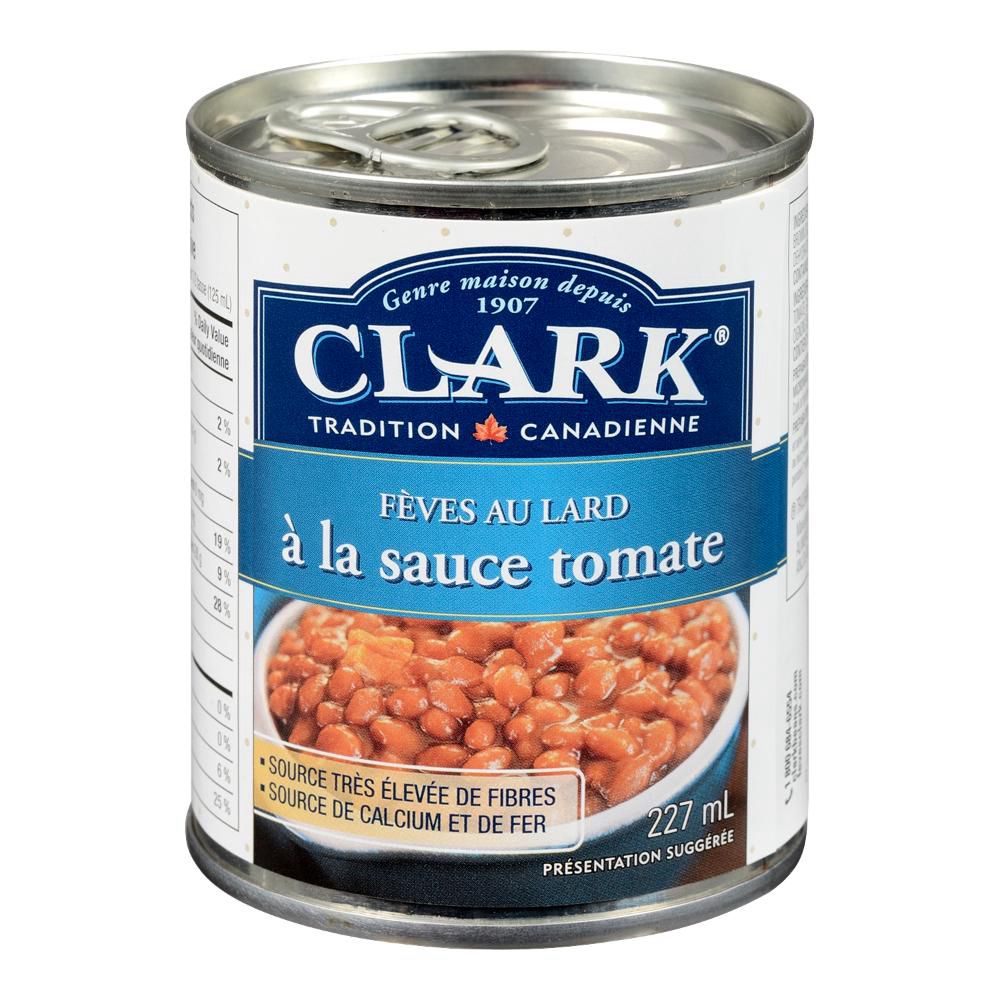 Clark Baked Beans With Pork And Tomato Sauce, 227 Ml -- 12 Per Case