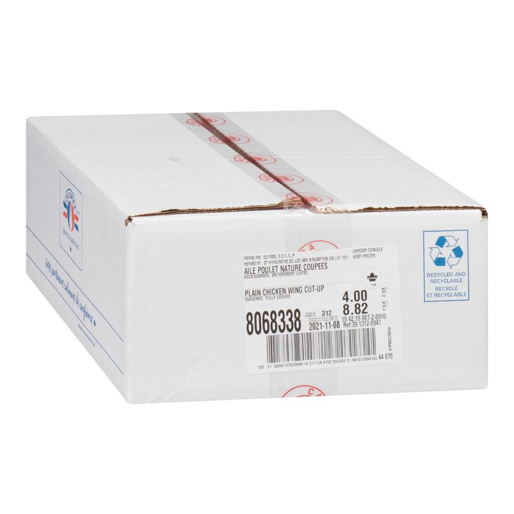 Olymel 90-120 Iqf Cooked Plain Chicken Wings, 4 Kg