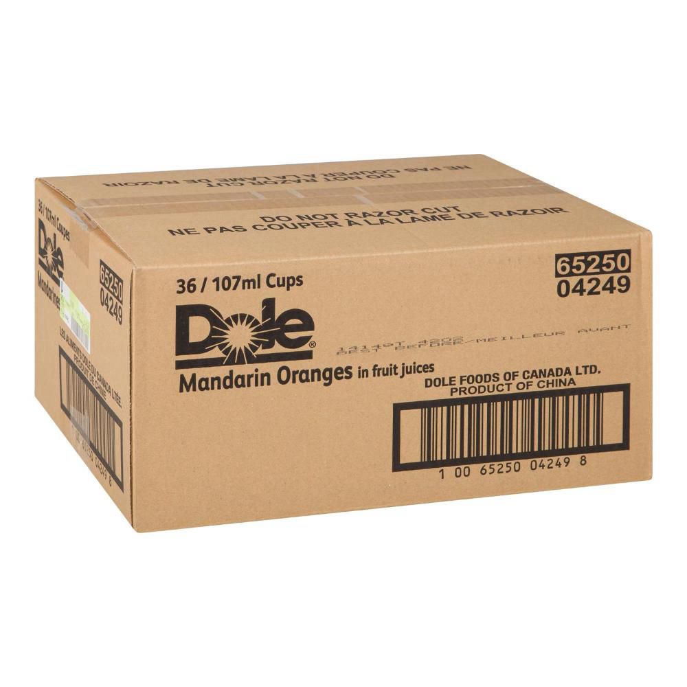 Dole Mandarin Oranges In Fruit Juice - Portion Pack, 107 Ml -- 36 Per Case