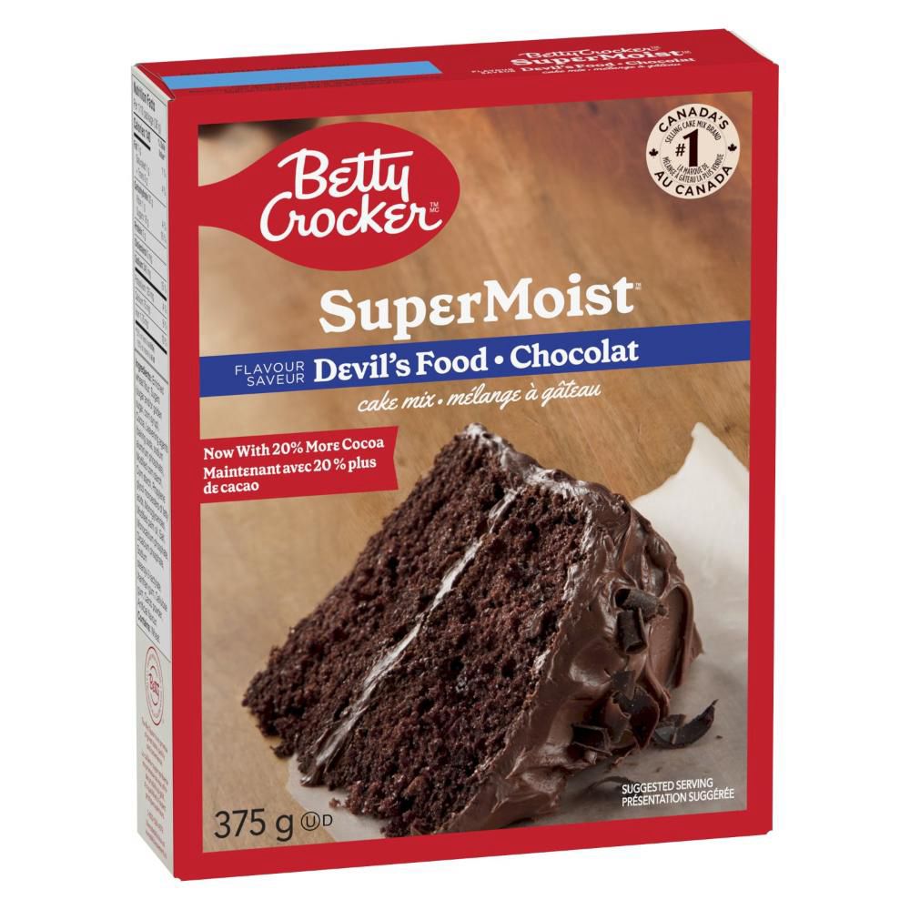Betty Crocker Super Moist Chocolate Cake Mix, 375 G -- 12 Per Case