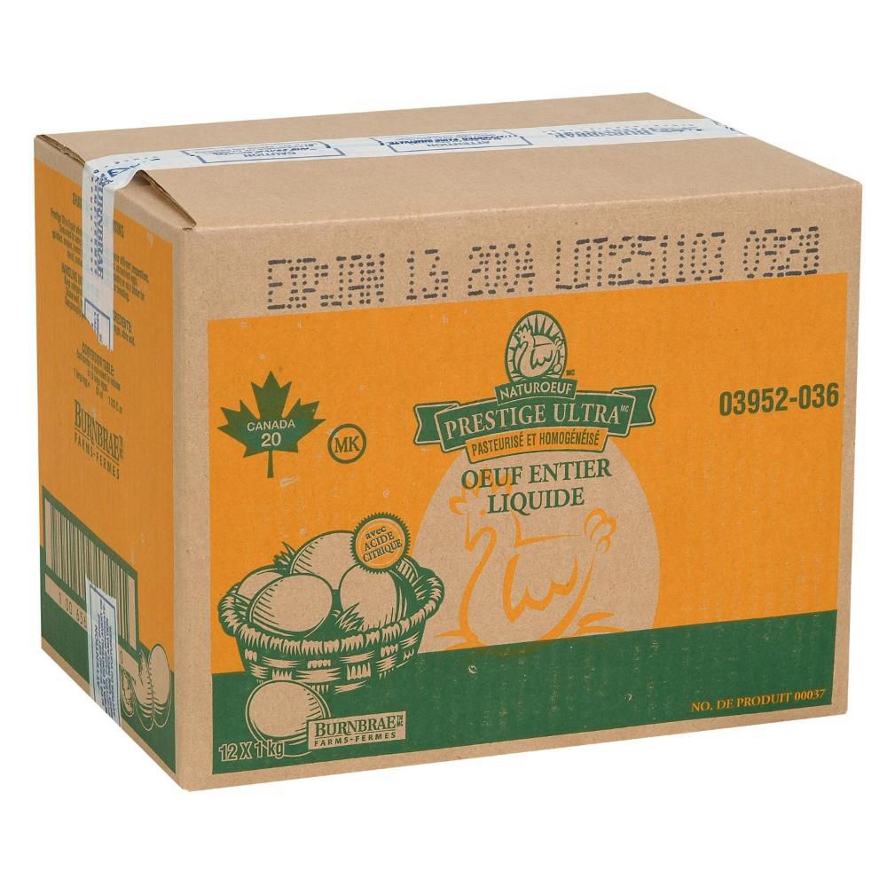 Prestige Œufs Liquides Entiers Ultra, 1 Kg -- 12 Par Boîte