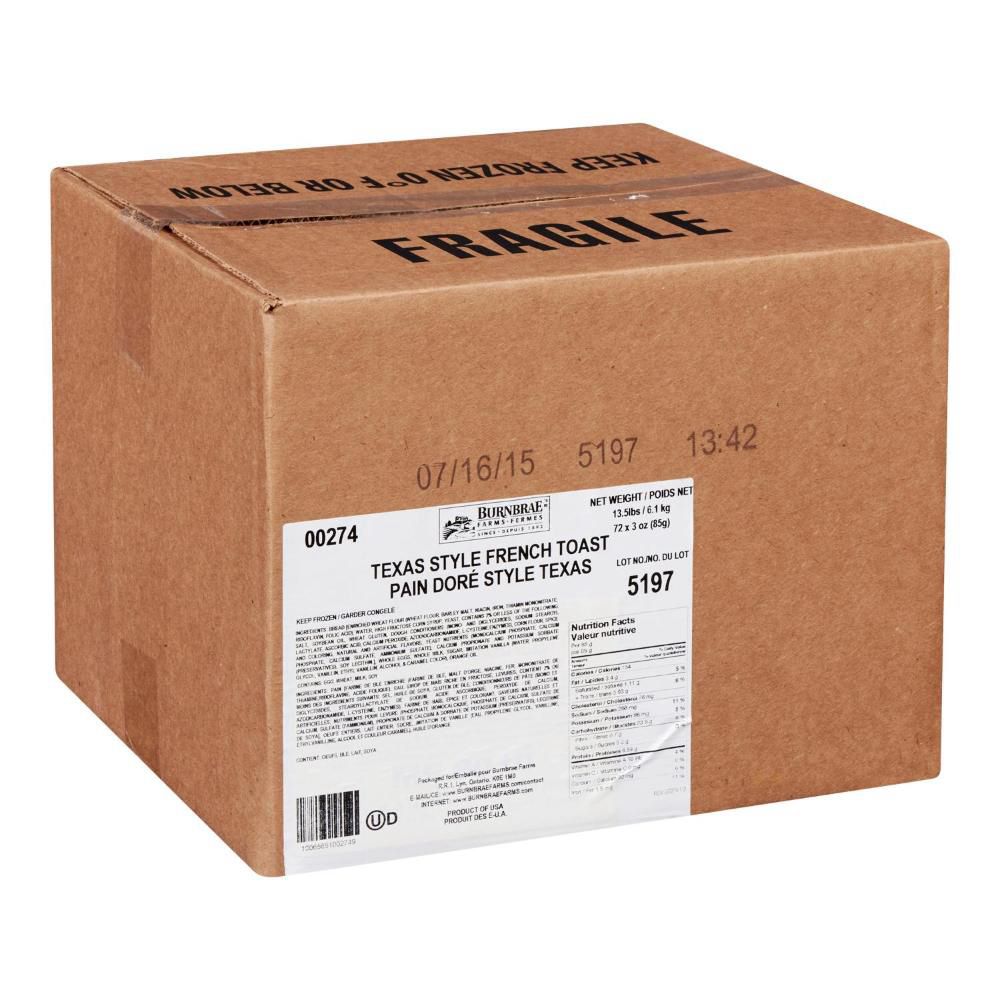 Burnbrae Pain Doré À La Texane, 85 G -- 72 Par Caisse
