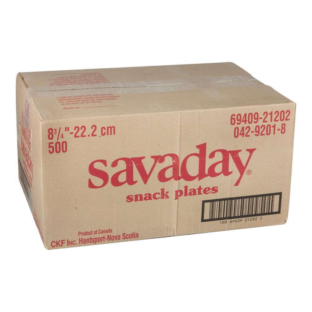 Savaday 8.75 In White Plate, 125 Count -- 4 Per Case