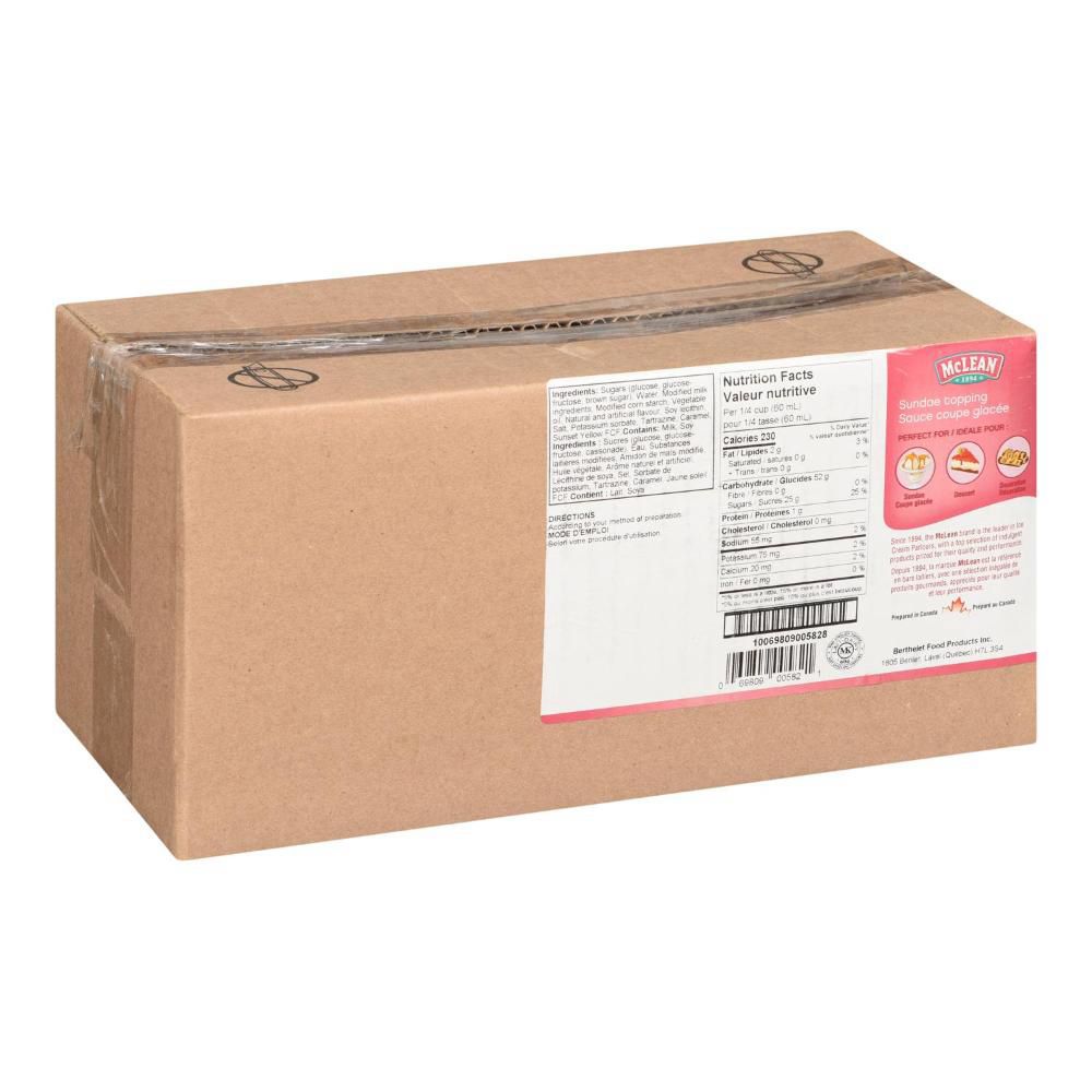 Mclean Caramel Deluxe Sundae Topping, 1 L -- 5 Per Case