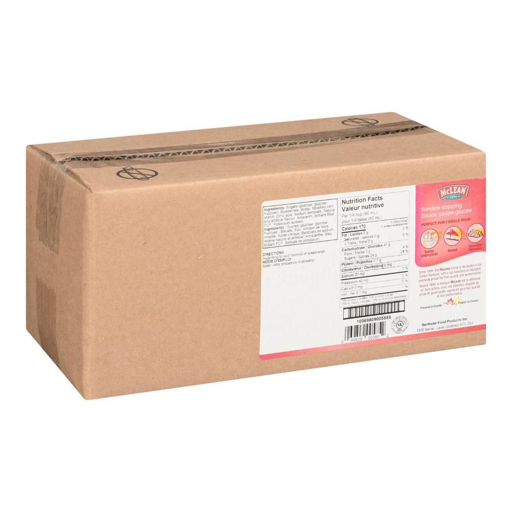 Mclean Blueberry Sundae Topping, 1 L -- 5 Per Case