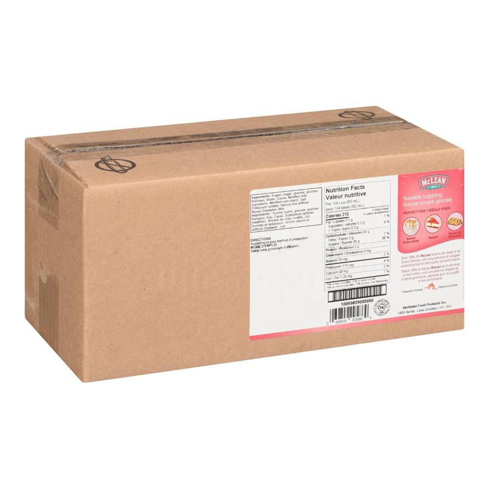 Mclean Regular Chocolate Sundae Topping, 1 L -- 5 Per Case