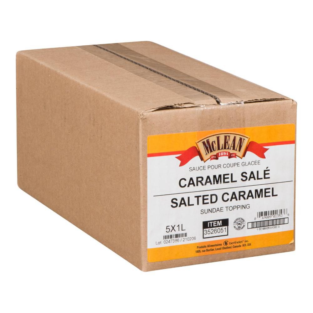 Mclean Salted Caramel Sundae Topping, 1 L -- 5 Per Case