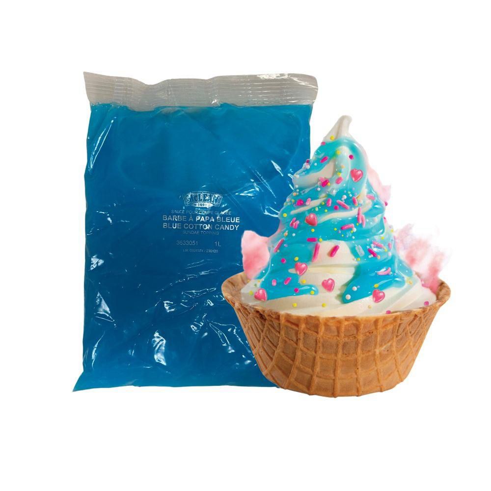 Mclean Blue Cotton Candy Sundae Topping, 1 L -- 5 Per Case