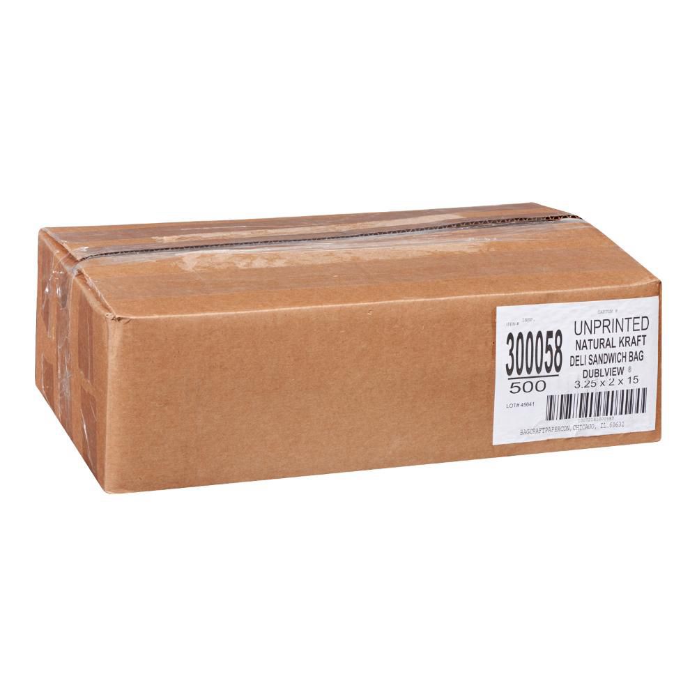 Deluxe Dubl View Togo! Natural Baguette Sandwich Bag, 3.25 X 2 X 15 In -- 500 Per Case