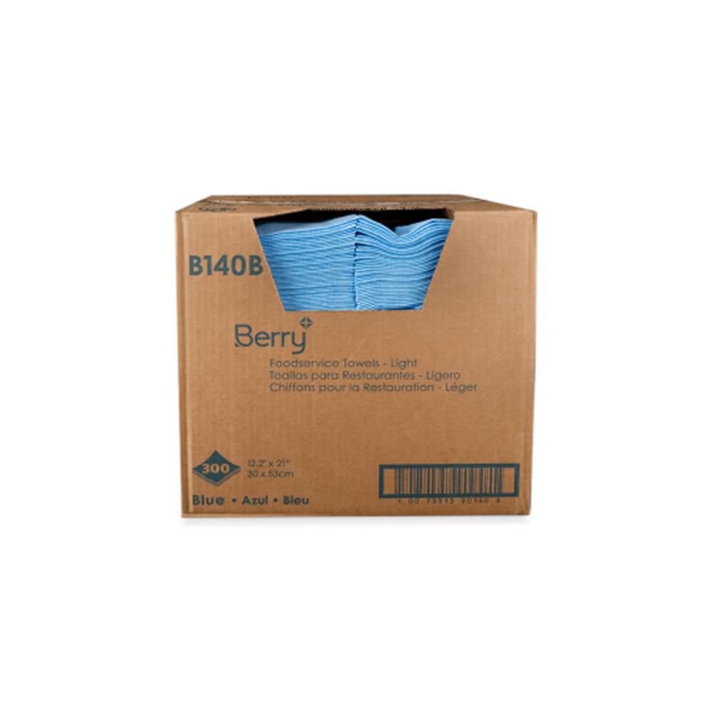 Chicopee Serviettes De Service Alimentaire Bleu Clair 12,5 X 21 Po, 300 Unités