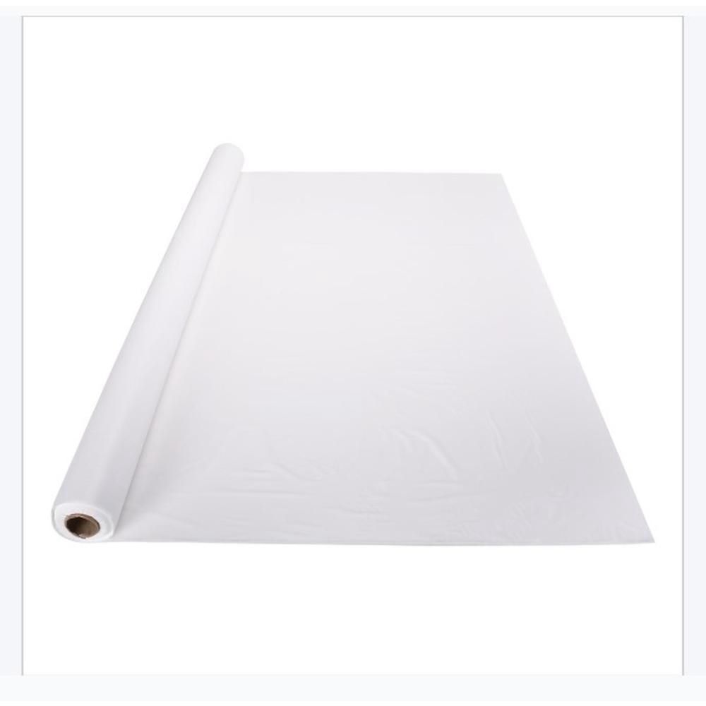 Hoffmaster Plastic White Tablecloth Roll, 40 In X 300 Ft