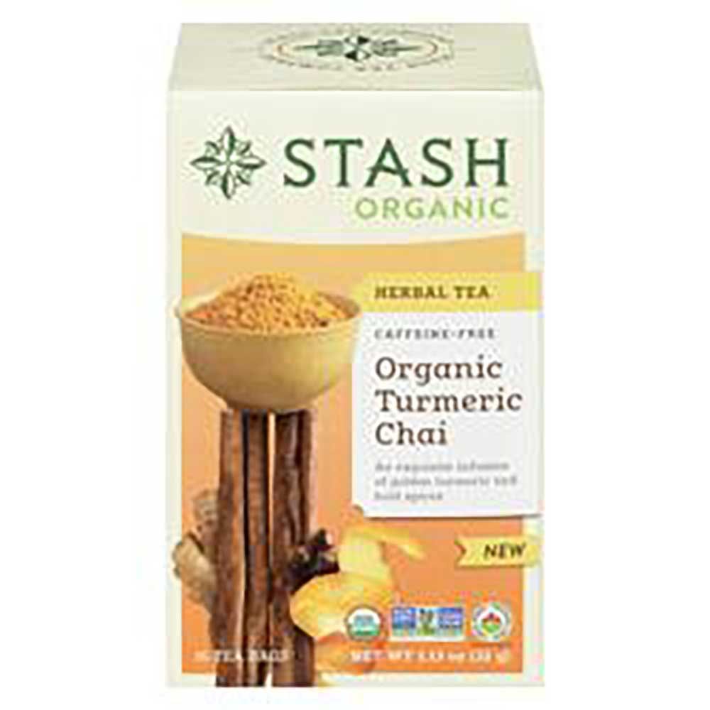 Stash Organic Turmeric Chai Tea, 16 Count -- 6 Per Case