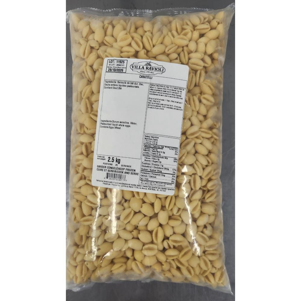 Villa Ravioli Cavatelli Pasta, 2.5 Kg -- 4 Per Case