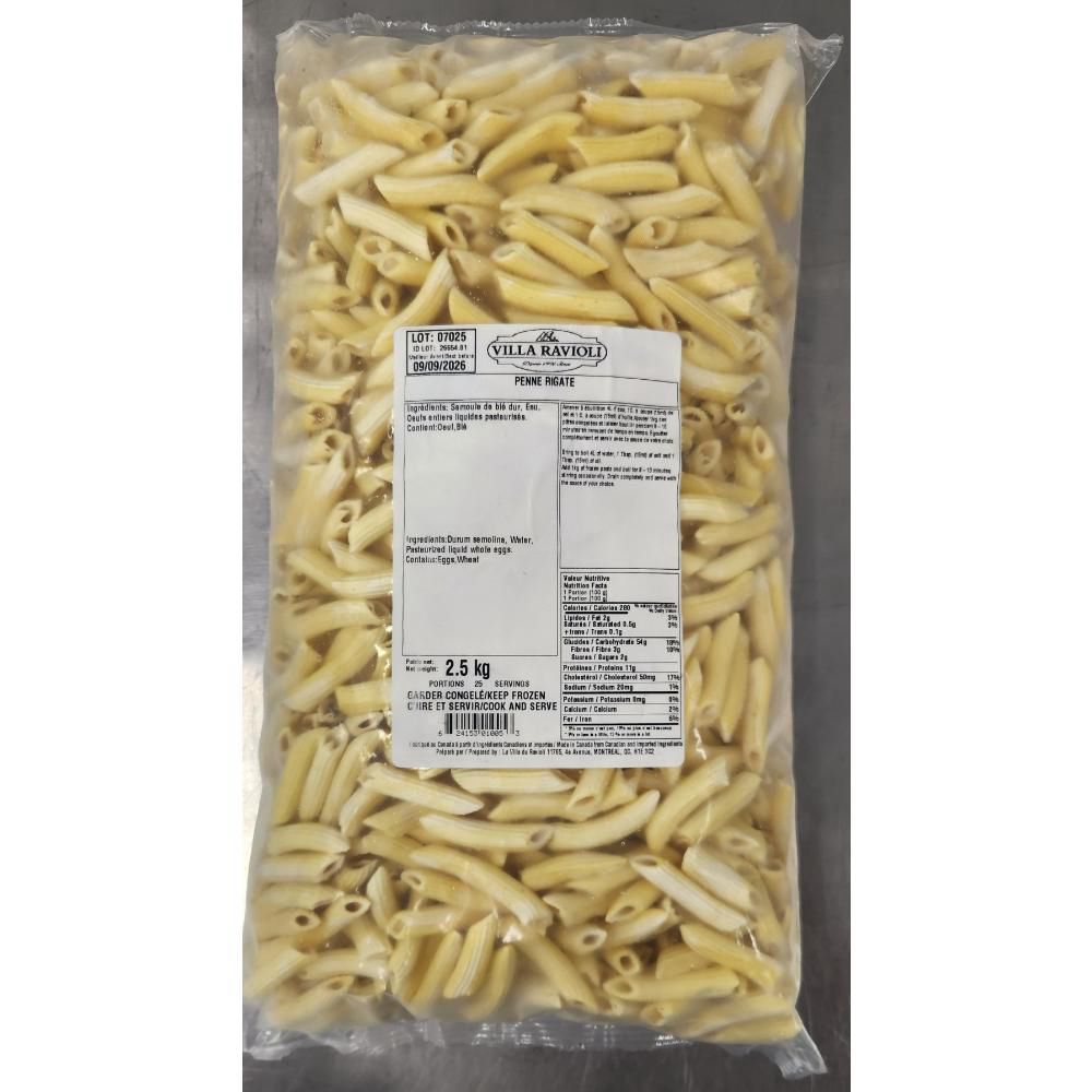Villa Ravioli Penne Rigate Pasta, 2.5 Kg -- 3 Per Case