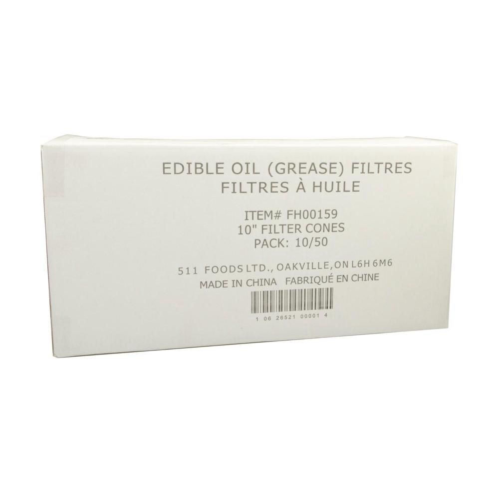 Hy Gear Edible Oil 10 In Filter Cone -- 10 Per Case