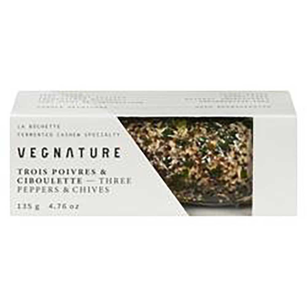 Vegnature 3 Peppers And Chives Plant-based Goat Cheese, 135 G -- 6 Per Case