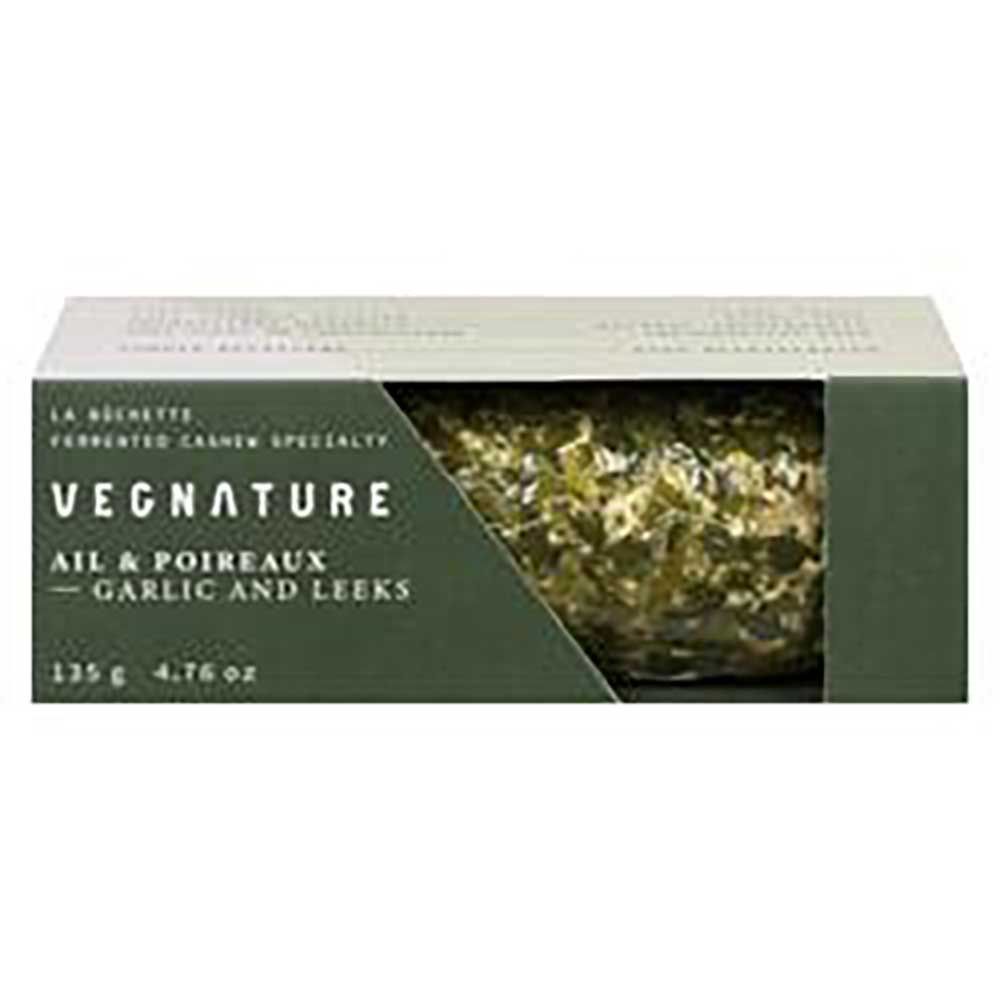 Vegnature Garlic And Leeks Plant-based Goat Cheese, 135 G -- 6 Per Case