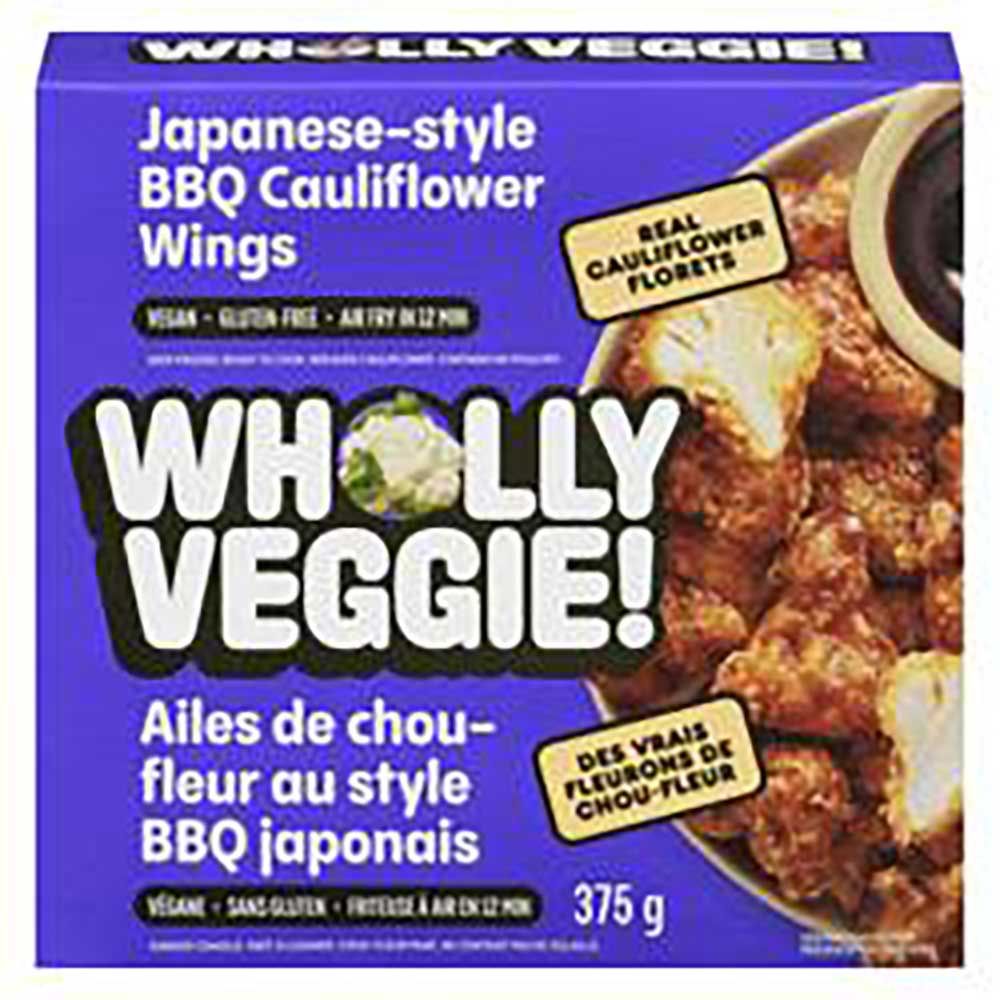Wholly Veggie Ailes De Chou-fleur Bbq Japonaises À Base De Plantes, 375 G -- 8 Par Boîte