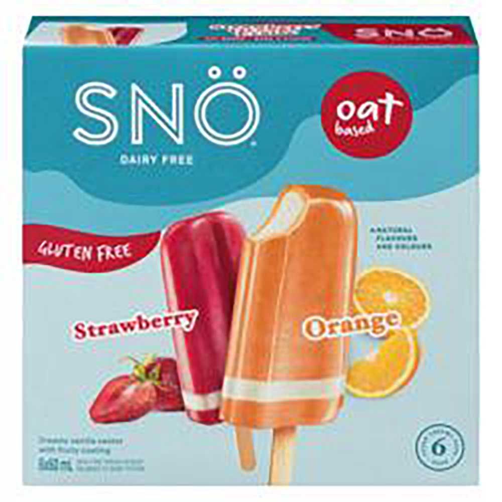 Sno Strawberry And Orange Vegan Frozen Bar, 60 Ml -- 8 Per Case