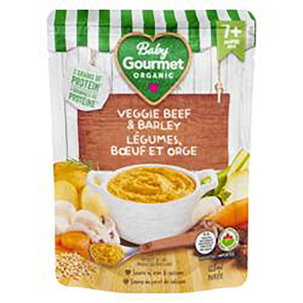 Baby Gourmet Organic Veggie Beef And Barley Puree Meal, 128 Ml -- 16 Per Case