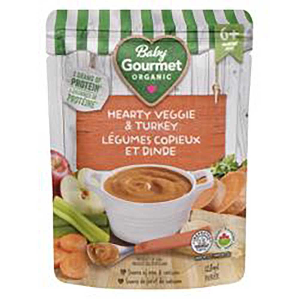 Baby Gourmet Organic Hearty Veggie And Turkey Puree Meal, 128 Ml -- 16 Per Case