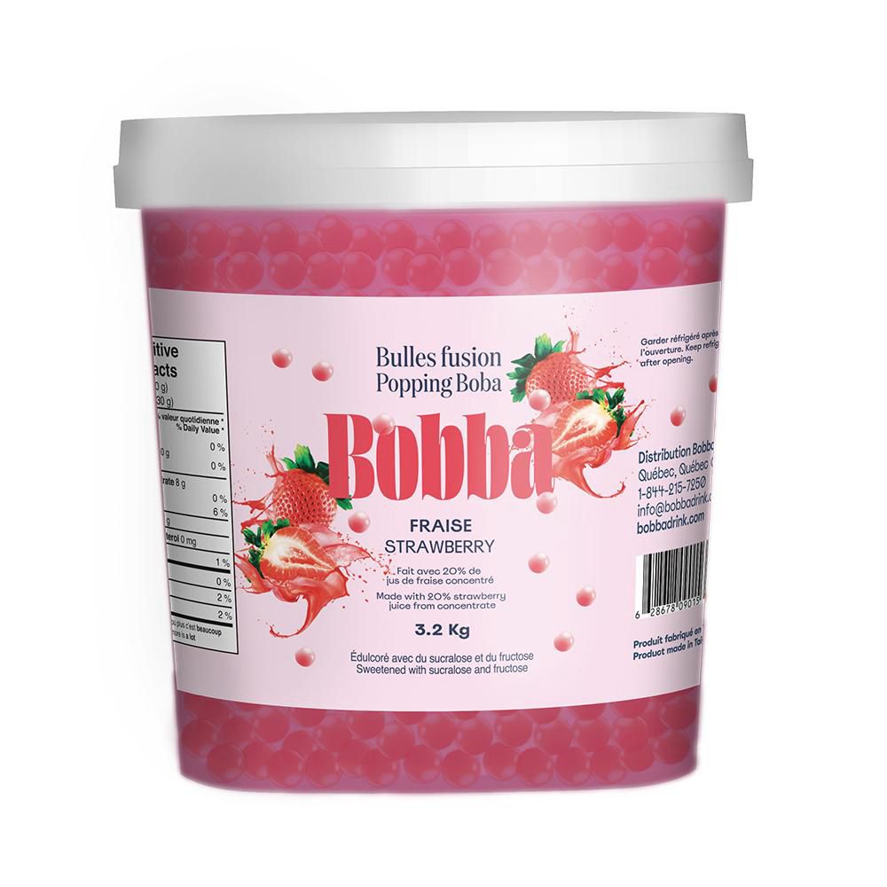 Bobba Strawberry Popping Boba, 3.1 Kg -- 4 Per Case