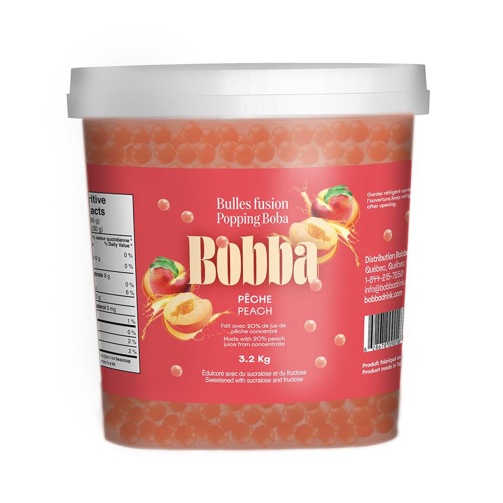 Bobba Peach Popping Boba, 3.2 Kg -- 4 Per Case