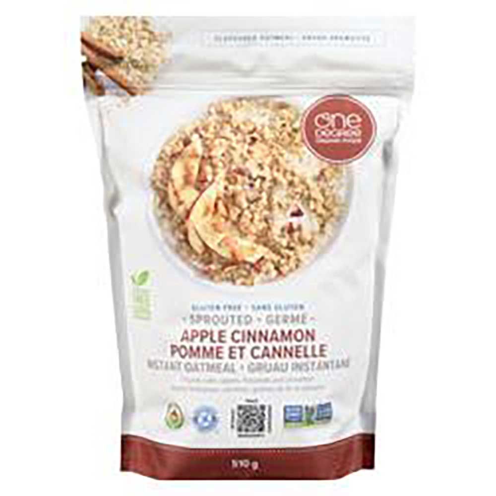 One Degree Organic Foods Gruau Instantané Sans Gluten À La Pomme Et À La Cannelle, 510 G -- 6 Par Boîte