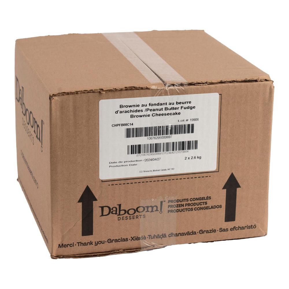 Daboom Peanut Butter Fudge Brownie Cheesecake, 2.6 Kg -- 2 Per Case