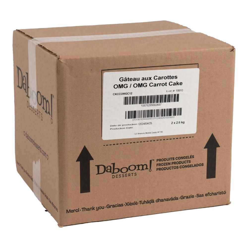 Daboom Omg Carrot Round Cake, 2.6 Kg -- 2 Per Case